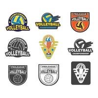 insigne en logo van volley bal club vector icoon illustratie