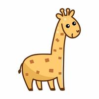 giraffe Aan wit achtergrond. vector illustratie van doodles voor kinderen.