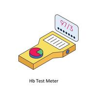 hb test meter vector isometrische pictogrammen. gemakkelijk voorraad illustratie voorraad