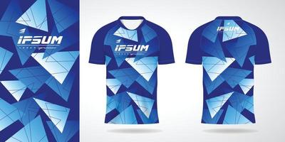 blauw Jersey sport uniform overhemd ontwerp sjabloon vector