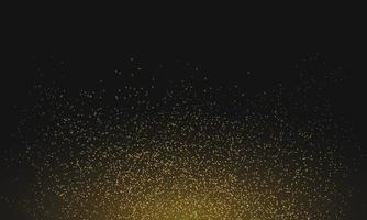gouden schitteren structuur Aan zwart achtergrond. schijnend gouden confetti deeltjes. abstract korrelig effect. vector illustratie