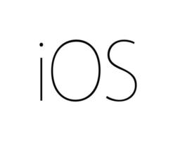 iOS icoon logo software appel symbool zwart ontwerp mobiel vector illustratie