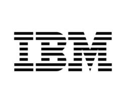 ibm merk symbool software computer logo zwart ontwerp vector illustratie