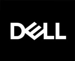 Dell logo merk computer symbool naam wit ontwerp Verenigde Staten van Amerika laptop vector illustratie met zwart achtergrond