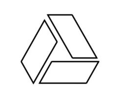 google rit symbool logo zwart ontwerp vector illustratie