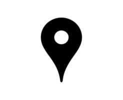 google kaart symbool logo zwart ontwerp vector illustratie