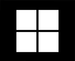 microsoft software logo merk symbool wit ontwerp vector illustratie met zwart achtergrond