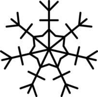 sneeuwvlok icoon. Kerstmis en winter thema. gemakkelijk vlak zwart illustratie Aan wit achtergrond. icoon vector