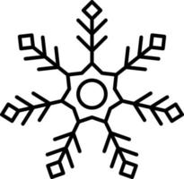 sneeuwvlok icoon. Kerstmis en winter thema. gemakkelijk vlak zwart illustratie Aan wit achtergrond. icoon vector