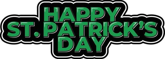 gelukkig st. Patrick dag belettering vector