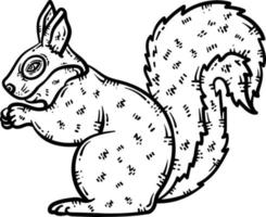 eekhoorn dier kleur bladzijde voor volwassen vector