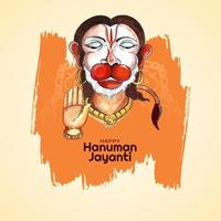 gelukkig Hanuman Jayanti Indisch religieus festival achtergrond vector