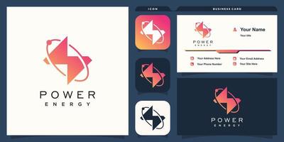 energie pictogram vector logo ontwerp met moderne en frisse concept premium vector