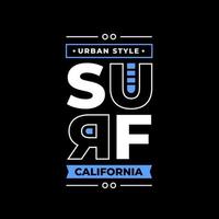 surf Californië moderne typografie belettering kledingsontwerp vector