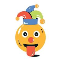 modieus clown emoji vector