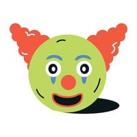 modieus grappig clown vector