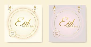 eid mode uitverkoop banier en Ramadan uitverkoop banier, sociaal media post sjabloon, Ramadan kareem thema plein folder, groot uitverkoop bundel eid advertenties na, groet kaart Islamitisch achtergrond ontwerp, en Islamitisch evenement vector