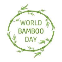 wereld bamboe dag september 18. vector illustratie.