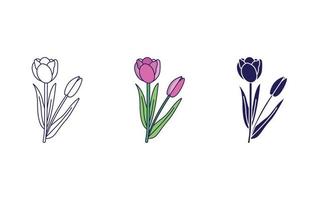 tulp bloem vector icoon