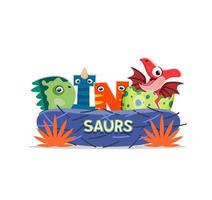 tekenfilm dinosaurus karakter en dino ei vector