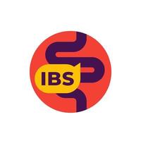 ibs-pictogram, prikkelbare darmsyndroom, platte vector