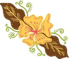 batik bloem decoratie illustratie vector