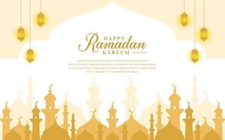 vector grafisch van Ramadan kareem achtergrond, geschikt voor spandoeken, groet kaarten, flyers, uitnodigingen, poster ontwerpen.