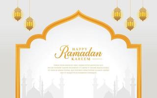 vector grafisch van Ramadan kareem achtergrond, geschikt voor spandoeken, groet kaarten, flyers, uitnodigingen, poster ontwerpen.