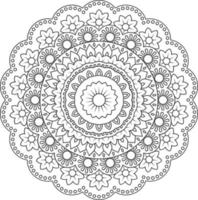 circulaire patroon in het formulier van mandala met bloem voor henna, mehndi, tatoeëren, decoratie. decoratief ornament in etnisch oosters stijl vector