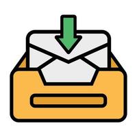 illustratie vector grafisch van postvak IN, envelop te ontvangen brief, mail icoon