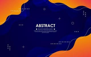 abstracte dynamische marineblauw oranje gradiënt vloeibare vorm background.eps10 vector