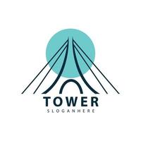 toren logo symbool vector icoon ontwerp illustratie sjabloon