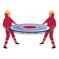 redder trampoline icoon tekenfilm vector. persoon veiligheid vector