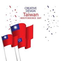 creatief ontwerp taiwan onafhankelijkheidsdag viering vector sjabloon illustratie