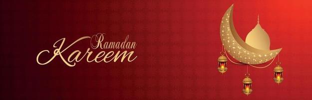 ramadan kareem islamitische festivalviering en achtergrond vector