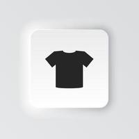 rechthoek knop icoon shirt. knop banier rechthoek insigne koppel voor toepassing illustratie Aan neomorf stijl Aan wit achtergrond vector