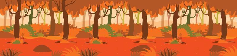 vector illustratie van een herfst Woud achtergrond.