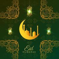 eid Mubarak festival decoratieve vector als achtergrond