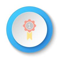 ronde knop voor web icoon, prijs, beloning, medaille. knop banier ronde, insigne koppel voor toepassing illustratie Aan wit achtergrond vector