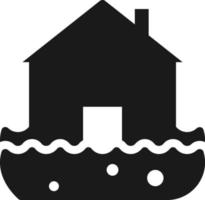 vuur, huis, huis, verzekering, overstroming water icoon - vector. verzekering concept vector illustratie. Aan wit achtergrond