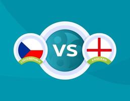 Tsjechië vs Engeland voetbal vector