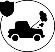 auto, verzekering icoon illustratie geïsoleerd vector teken symbool - verzekering icoon vector zwart - vector Aan wit achtergrond