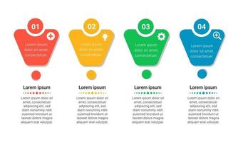 kleurrijke infographic zakelijke sjabloon met pictogrammen en cijfers vector