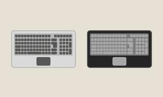 platte laptop toetsenbord illustratie vector