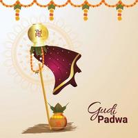 gudi padwa viering achtergrond vector