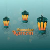 ramadan kareem islamitische festival achtergrond vector