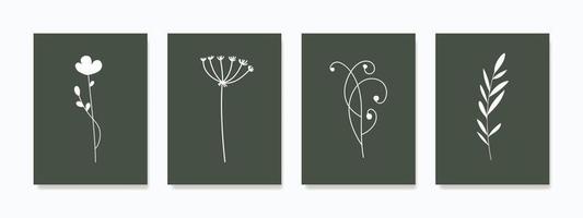 minimalistische botanisch muur kunst. met hand getekend biologisch vormen in natuurlijk kleuren, deze ontwerpen zijn perfect voor ingelijst afdrukken, canvas kunstwerk, canvas afdrukken, affiches, en behang. vector