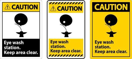 voorzichtigheid oog wassen station houden Oppervlakte Doorzichtig teken vector