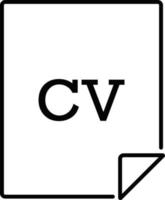 lijn vector icoon CV. schets vector icoon Aan wit achtergrond