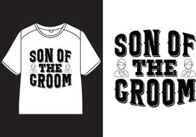 zoon van de bruidegom t-shirt ontwerp vector